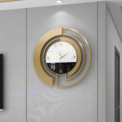 Horloge Dorée Design - Noir et blanc