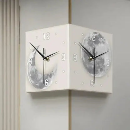 Horloge Double Face Lune - Design 2 / Sans led / 30cm