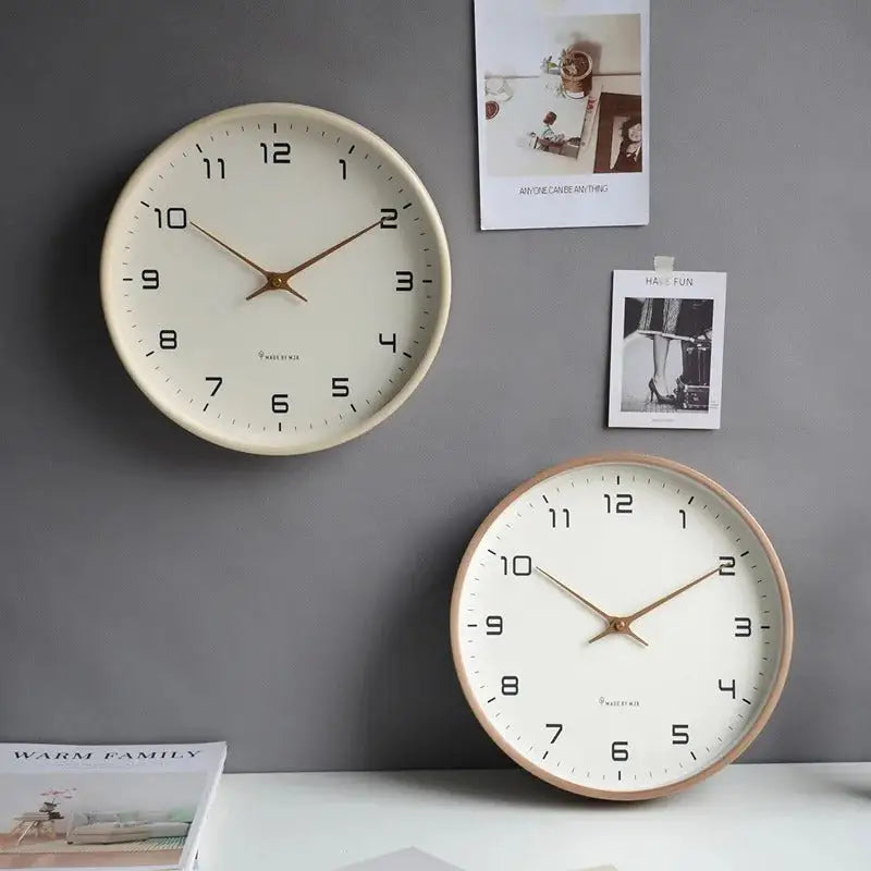 Horloge en Bois - Blanc / 25cm