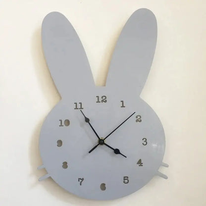 Horloge Enfant Lapin - Gris