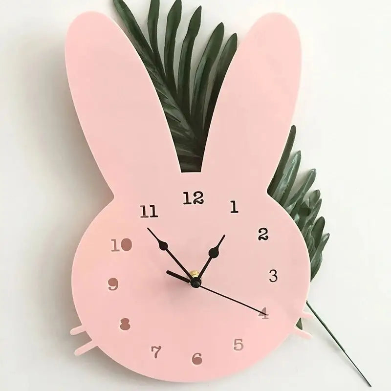 Horloge Enfant Lapin - Rose