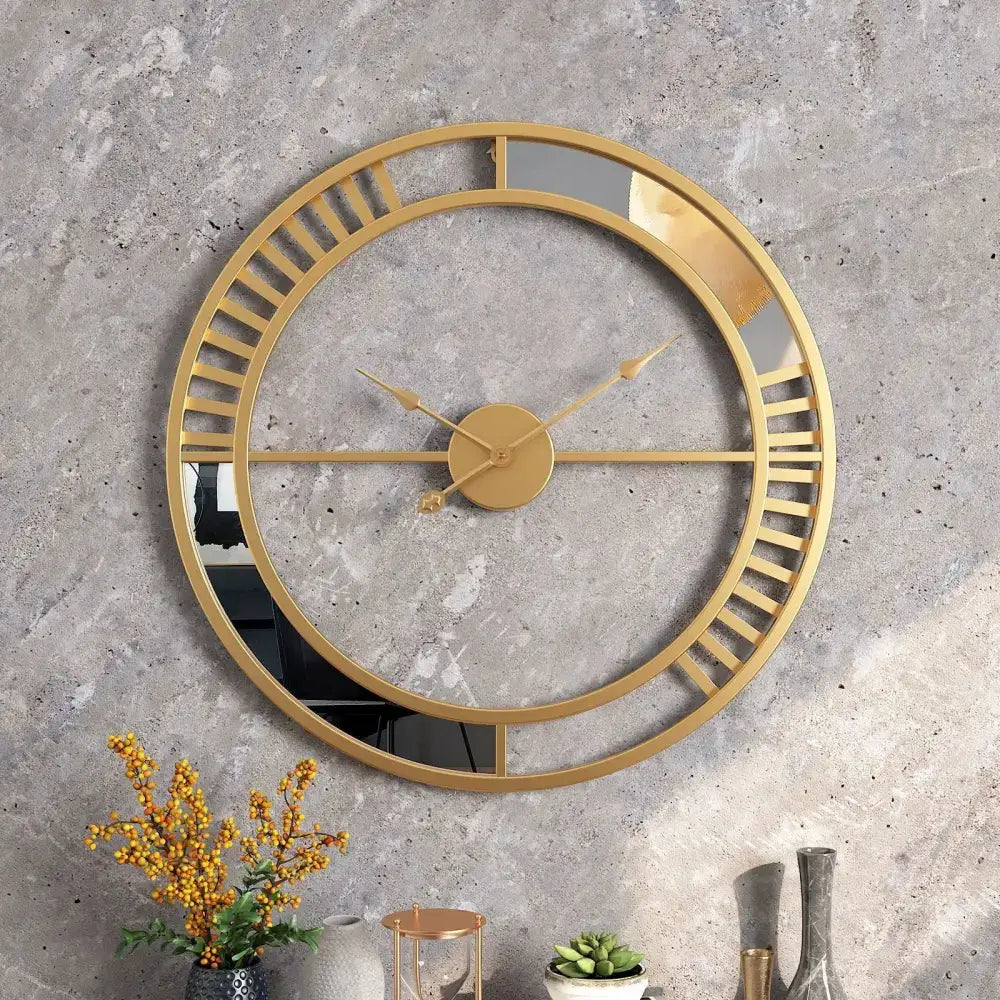 Horloge Industrielle avec Miroir - Horloges murales