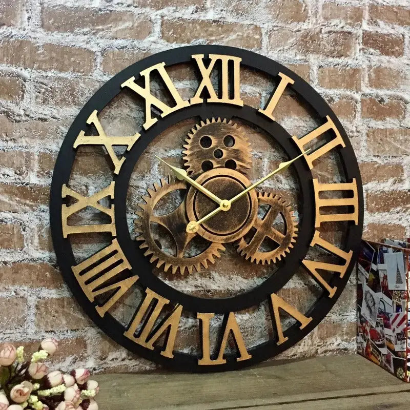 Horloge Industrielle - Or romain / 30cm