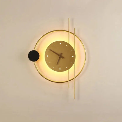 Horloge Lumineuse La Nuit - Doré