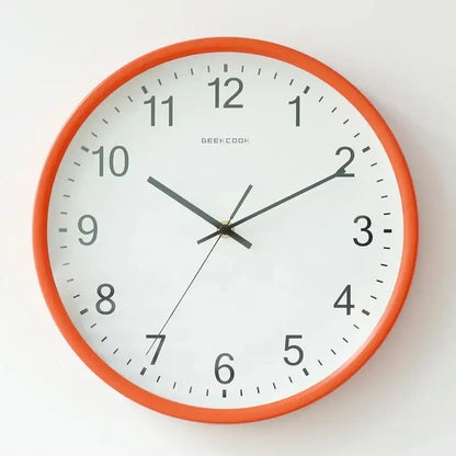 Horloge Moderne Murale - Orange / Classique