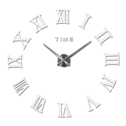 Horloge Murale 3D Chiffres Romains - 95 cm / Blanc - Horloge Design