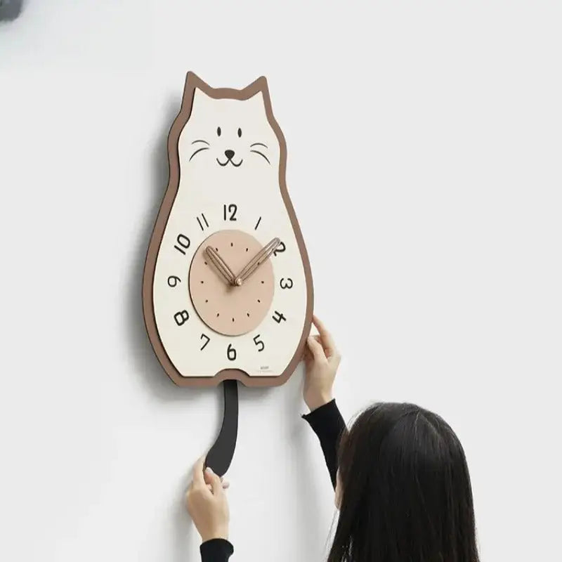 Horloge Murale Avec Chat