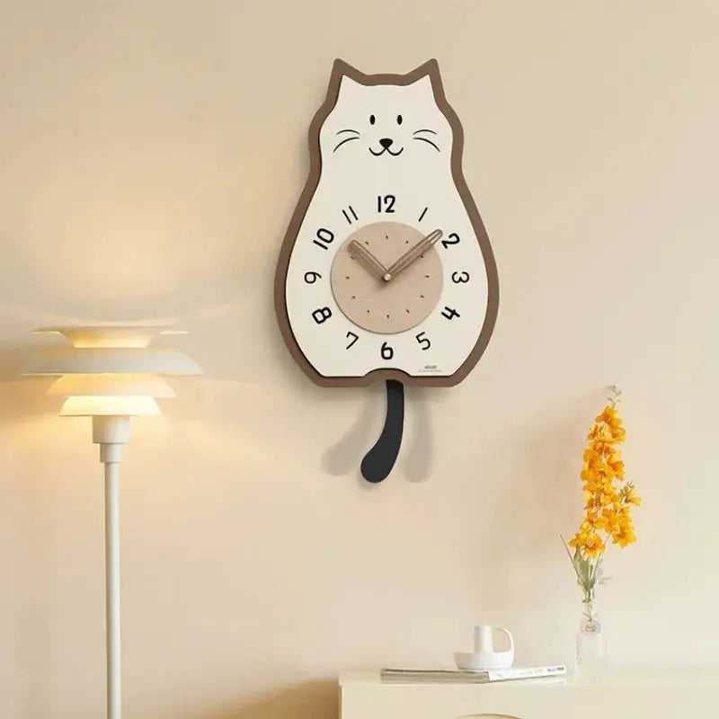 Horloge Murale Avec Chat - Café