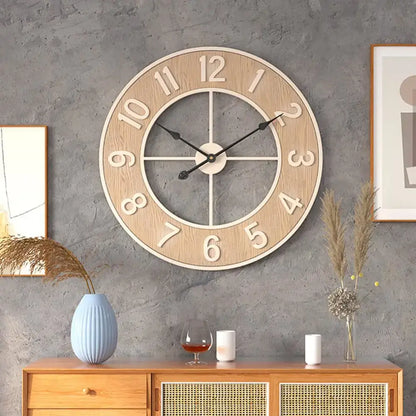 horloge murale bois clair - Horloges murales