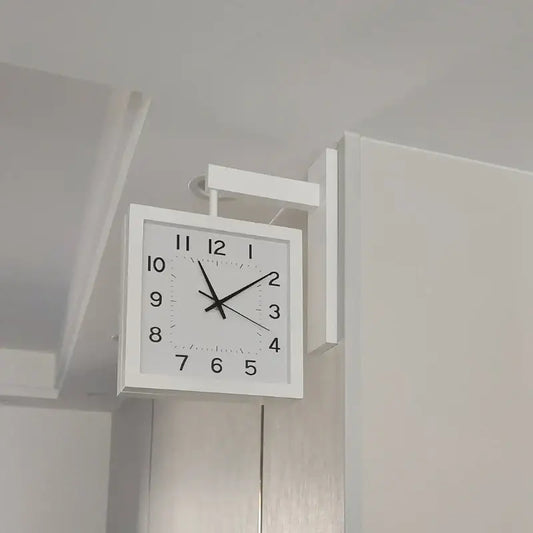 Horloge Murale Bois Design - Blanc