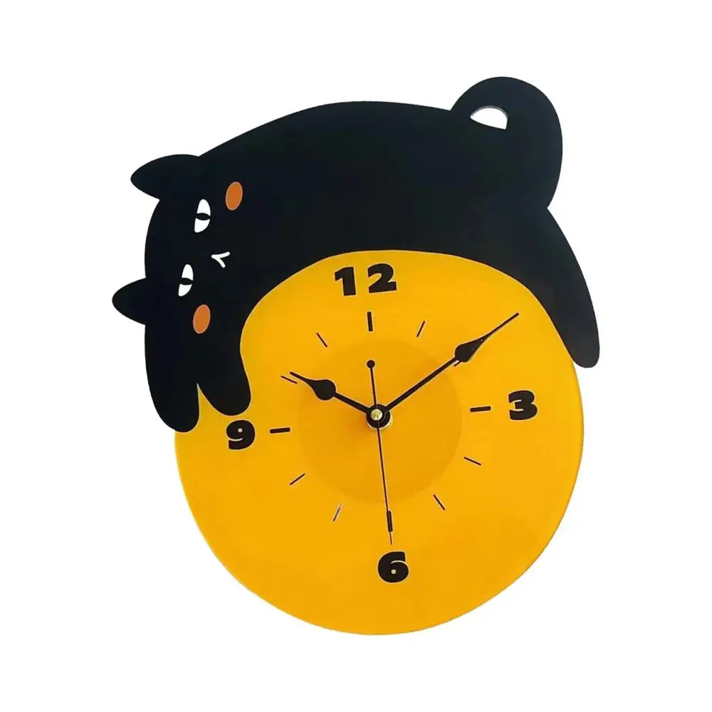 Horloge Murale Chat Noir