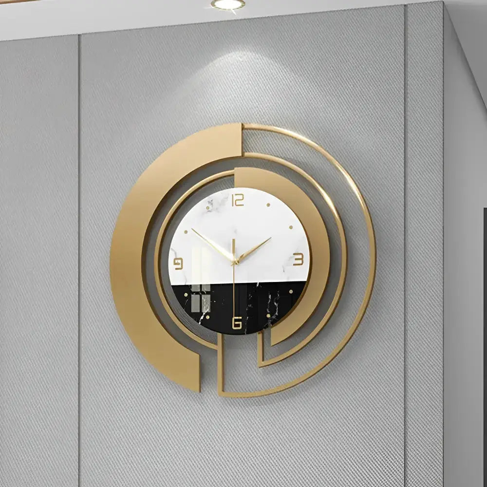 Horloge Murale Contemporaine - Blanc + Noir - Horloge Design