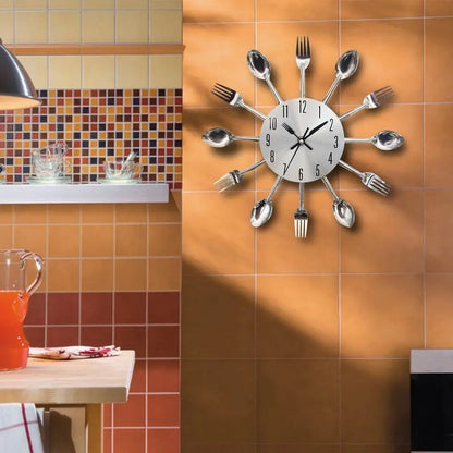 Horloge Murale Cuisine - Argent