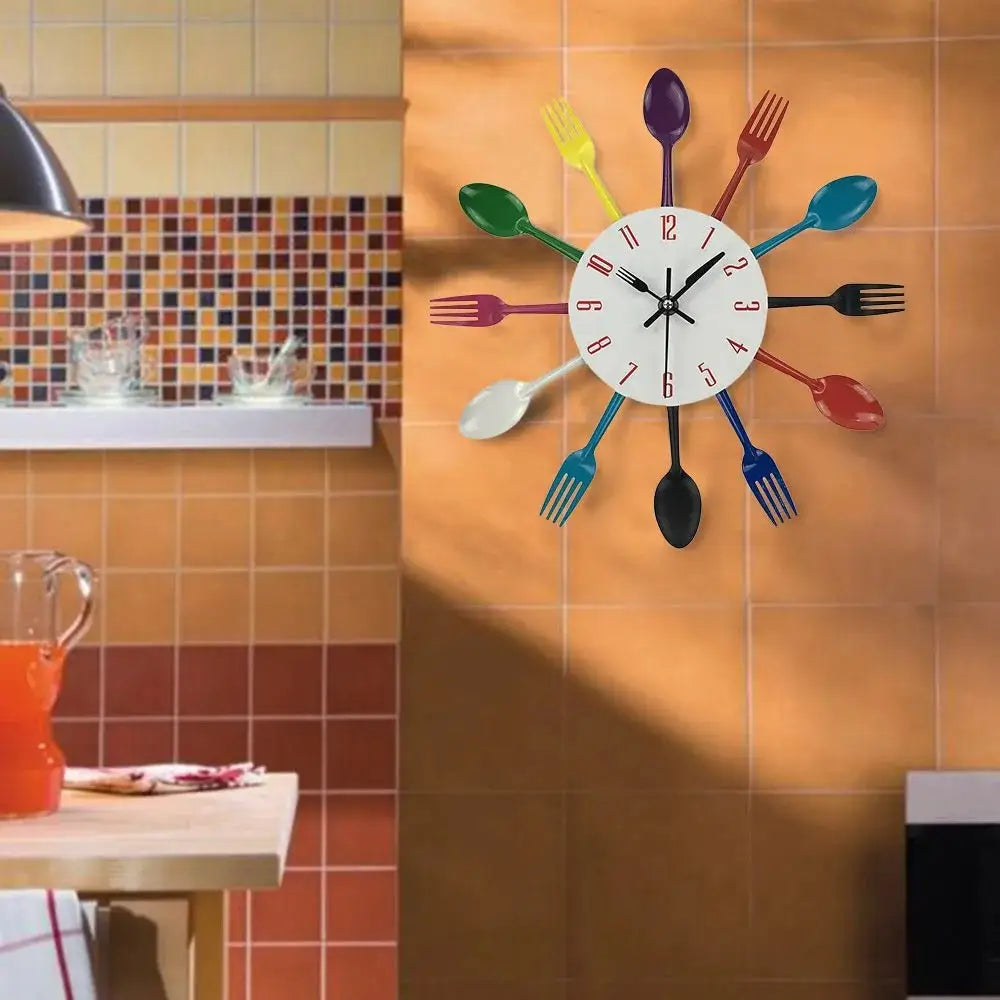 Horloge Murale Cuisine - Multicolore