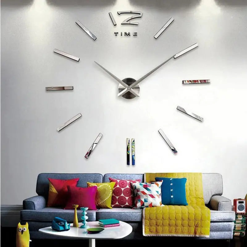 Horloge Murale Design 3D - 70 cm / Argent - Horloge Design