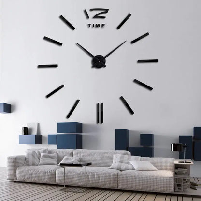 Horloge Murale Design 3D - 70 cm / Noir - Horloge Design