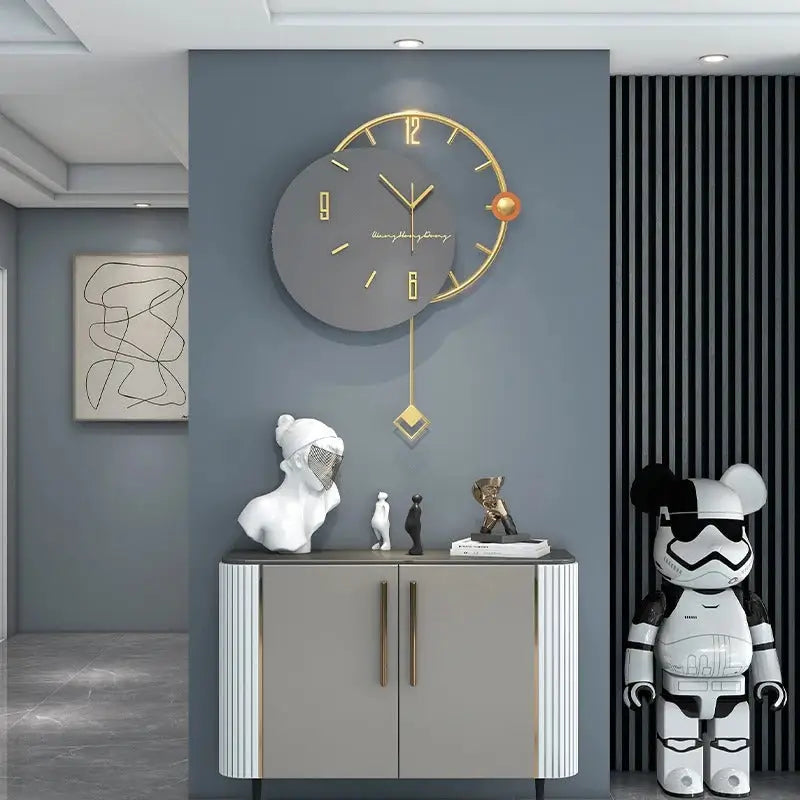 Horloge Murale Design Dorée