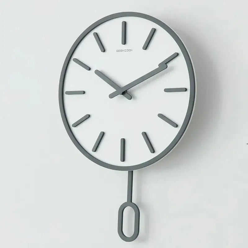 Horloge Murale Design en Bois - Gris