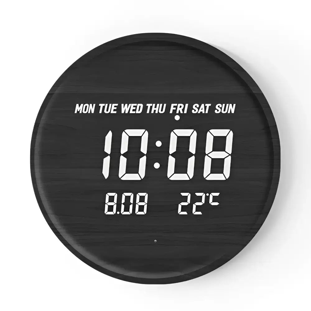 Horloge Murale Design Led - Horloges murales - Bois Noir