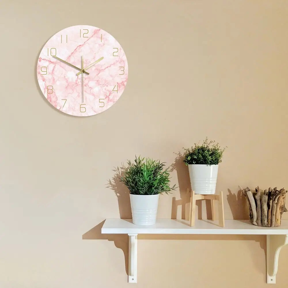 Horloge Murale Design Scandinave Rose - Avec cadran - Horloge Design