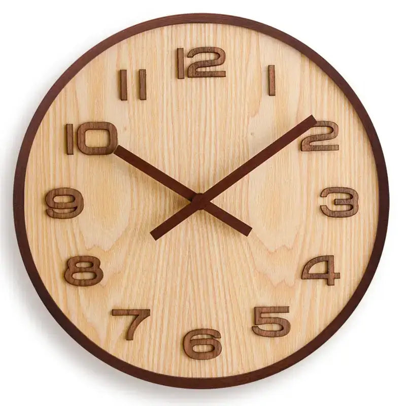 Horloge Murale en Bois de Noyer - Horloges murales - 31 cm style 2