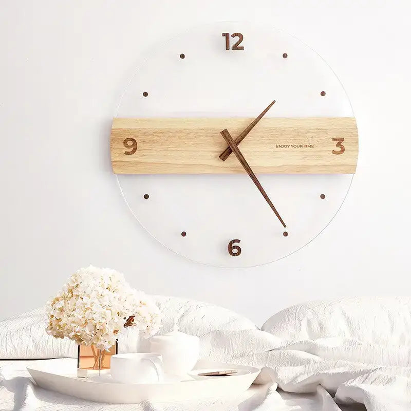 Horloge Murale Moderne | Horloge Décorative en Bois | Passeport Cases