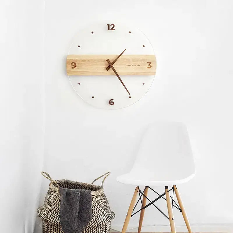 Horloge Murale en Bois et Acrylique - Horloges murales