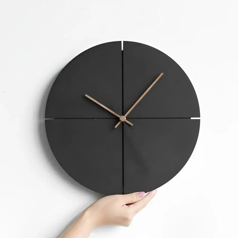 Horloge Murale en Bois Noir Bambou | Montre Bois Noir |Passeport Cases