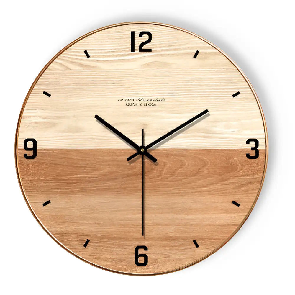 horloge murale en bois - Style 1 / 30 cm - Horloges murales