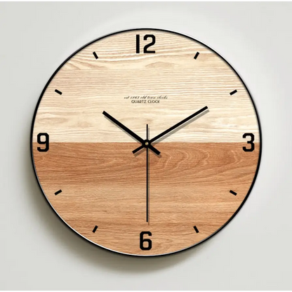 horloge murale en bois - Style 4 / 30 cm - Horloges murales