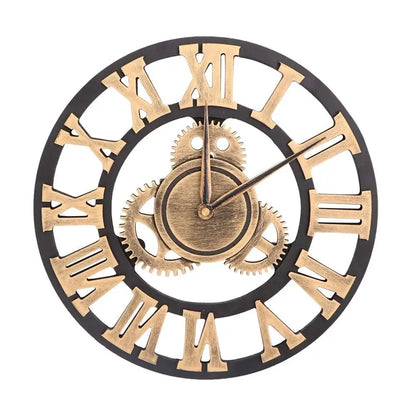 Horloge Murale Industrielle Engrenage Dorée - 30 cm - Horloge Industrielle