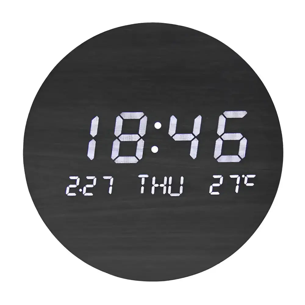 Horloge Bois Naturel LED | Murale en Bois Massif | Passeport Cases