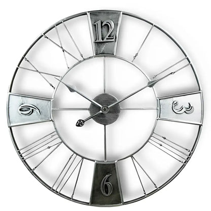 Horloge Murale Métal 60 cm - Horloges murales - Argent Rétro