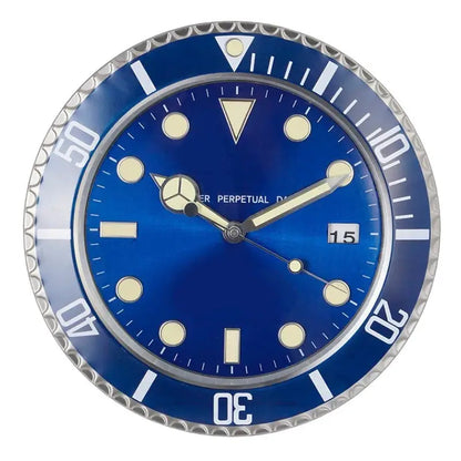 Horloge Murale Metal Luxe - Bleu