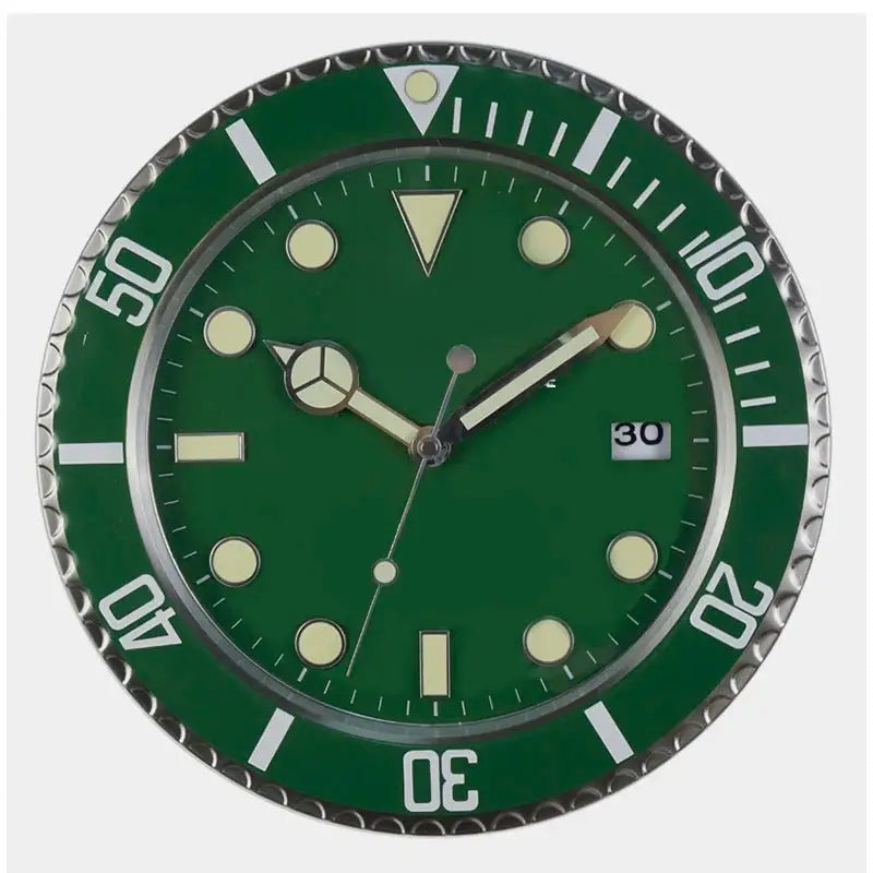 Horloge Murale Metal Luxe - Vert