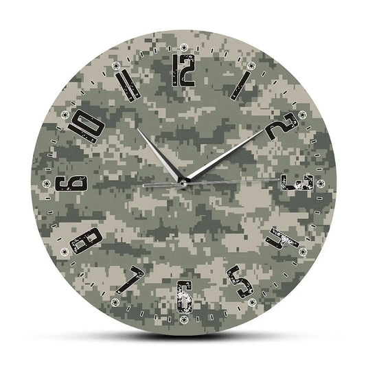 Horloge Murale Originale Camouflage - Sans cadran / Gris - Horloge Originale