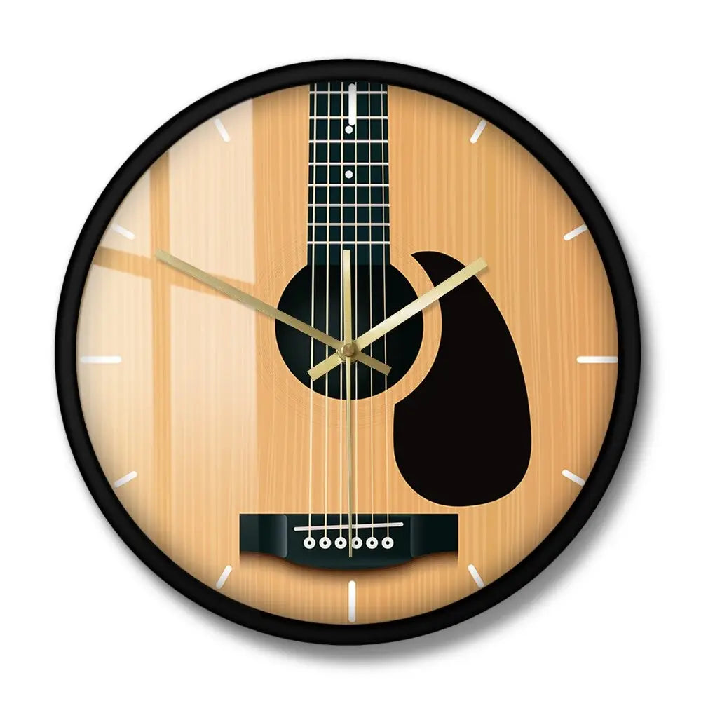 Horloge Murale Originale Guitare Acoustique - Avec cadran - Horloge Originale