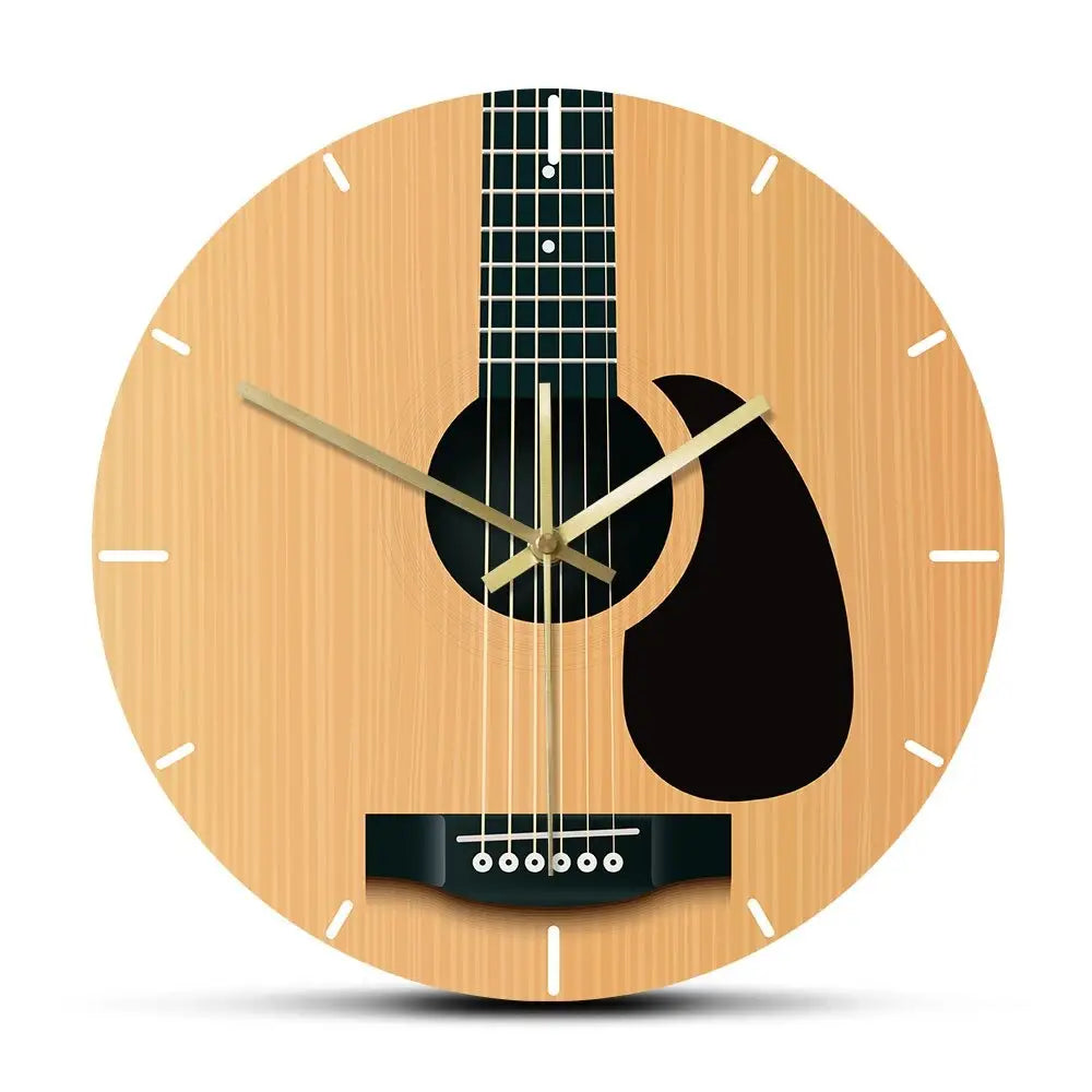 Horloge Murale Originale Guitare Acoustique - Sans cadran - Horloge Originale