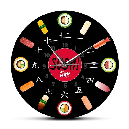 Horloge Murale Originale Sushi Time - Sans cadran - Horloge Originale