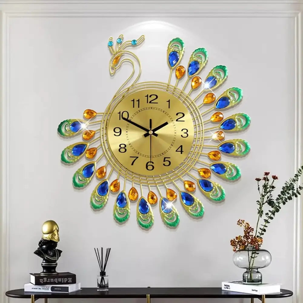 Horloge Murale Paon Design