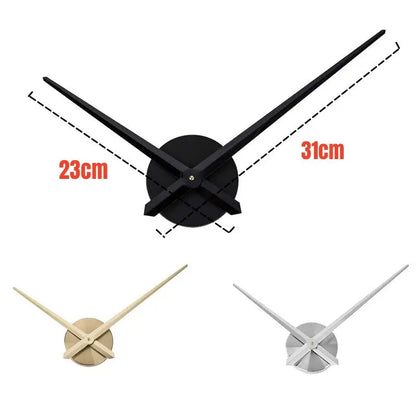 Horloge Murale Sans Cadre - Doré - Horloge LED