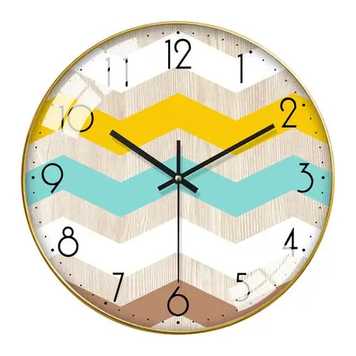 Horloge Murale Scandinave Couleur Tendance en bois et verre - 30 cm - Horloge Scandinave