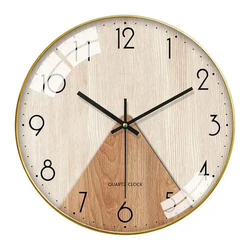 Horloge Murale Scandinave Design en bois et verre - 30 cm - Horloge Scandinave