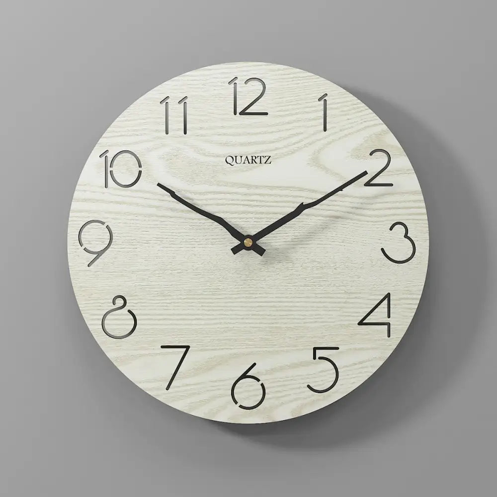 Horloge Murale Scandinave Effet Vieilli en Bois - Horloge Scandinave