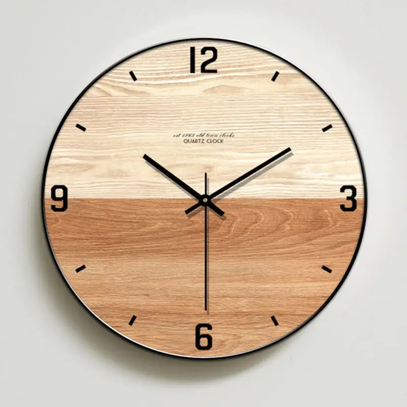 Horloge Murale Scandinave en Bois Design - 30 cm - Horloge Scandinave