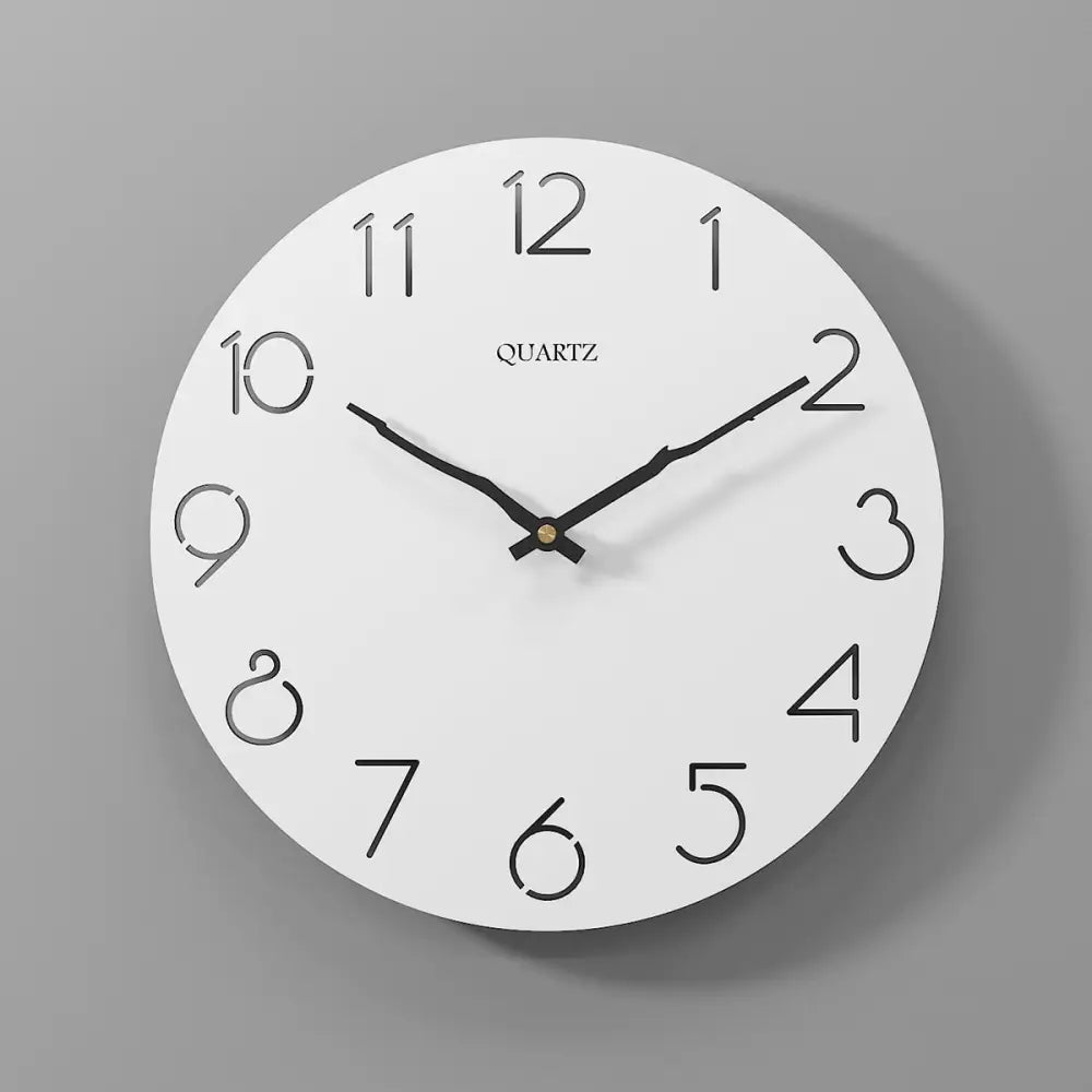 Horloge Murale Scandinave et Moderne Blanche en Bois - Horloge Scandinave