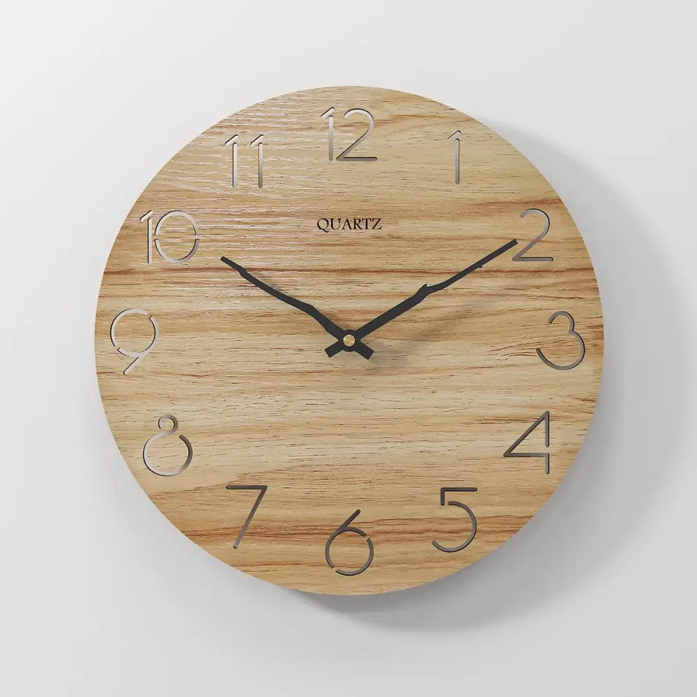 Horloge Murale Scandinave et Moderne Marron en Bois - Horloge Scandinave