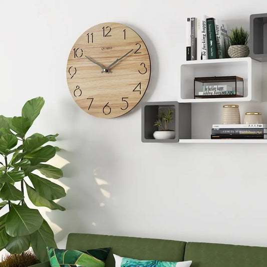 Horloge Murale Scandinave et Moderne Marron en Bois - Horloge Scandinave