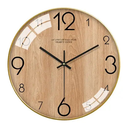 Horloge Murale Scandinave Marron en bois et verre - 30 cm - Horloge Scandinave