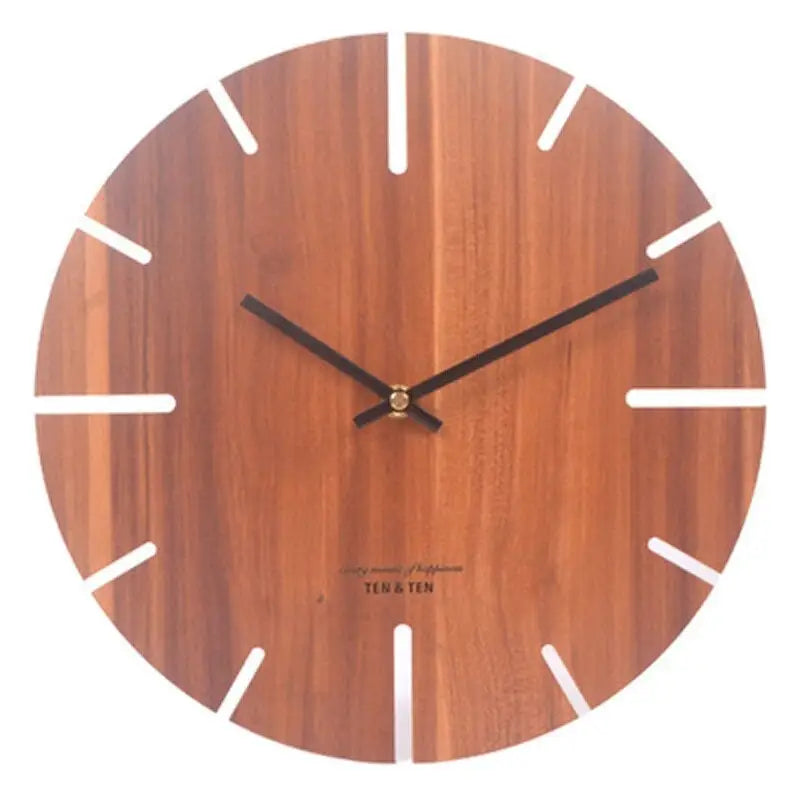 Horloge Murale Scandinave Marron sans Chiffres - Horloge Scandinave